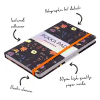 Pukka Pad A17357BL2 Bloom 192 oldalas fekete A5 gumiszalagos napló #2