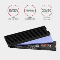 AXAGON CLR-M2L6 M.2 hűtőborda ALU 22 x 80 mm 6 mm egyoldalas és kétoldalas M.2, SATA és NVMe #2