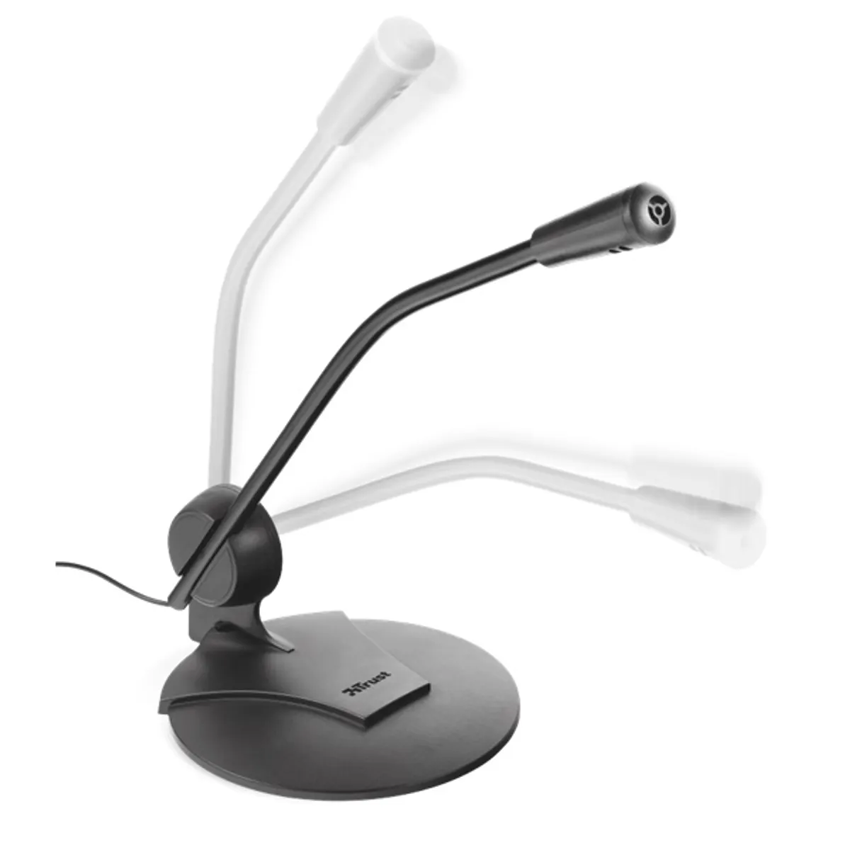 Trust 21674 Primo Desk Microphone Fekete 360 fokban elforgatható 180 cm 3,5 mm #2