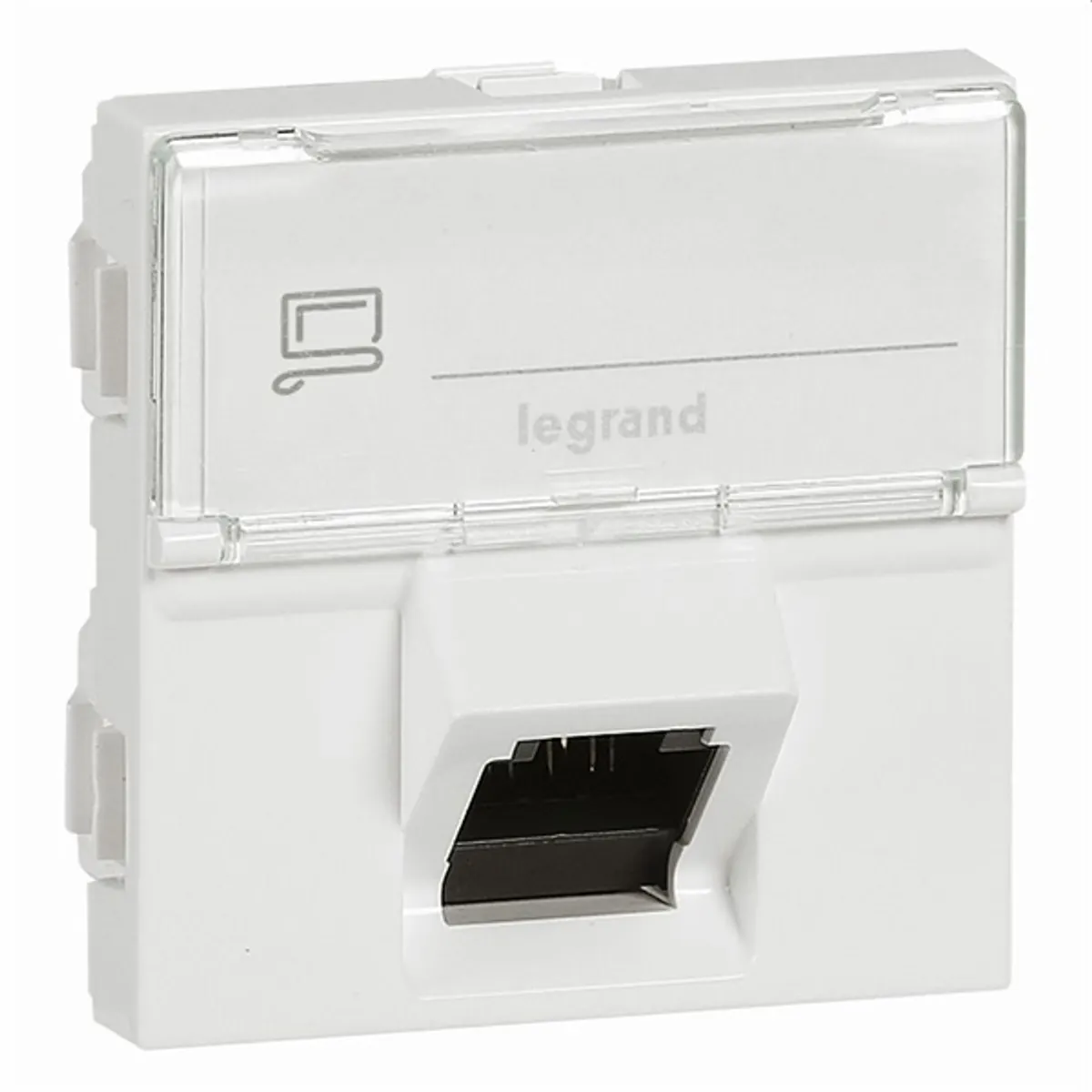 Legrand 076508 Program Mosaic árnyékolt fehér RJ 45 informatikai csatlakozóaljzat #1