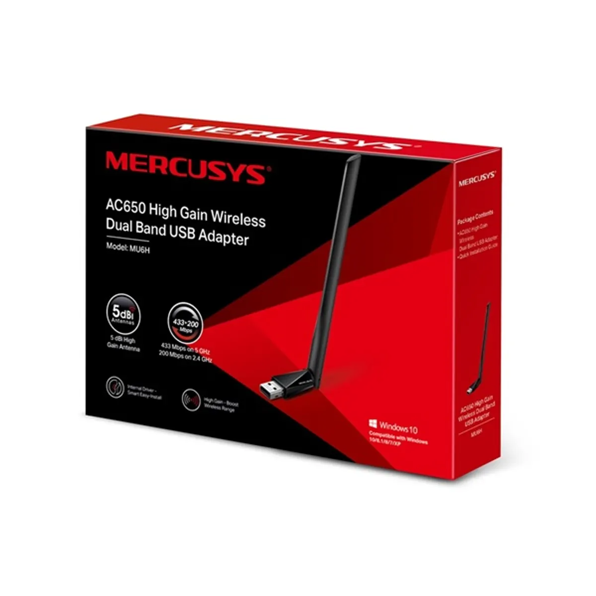 MERCUSYS MU6H usb-s vezeték nélküli adapter 433Mbps 802.11ac n g b WPA2 WPA WEP #5