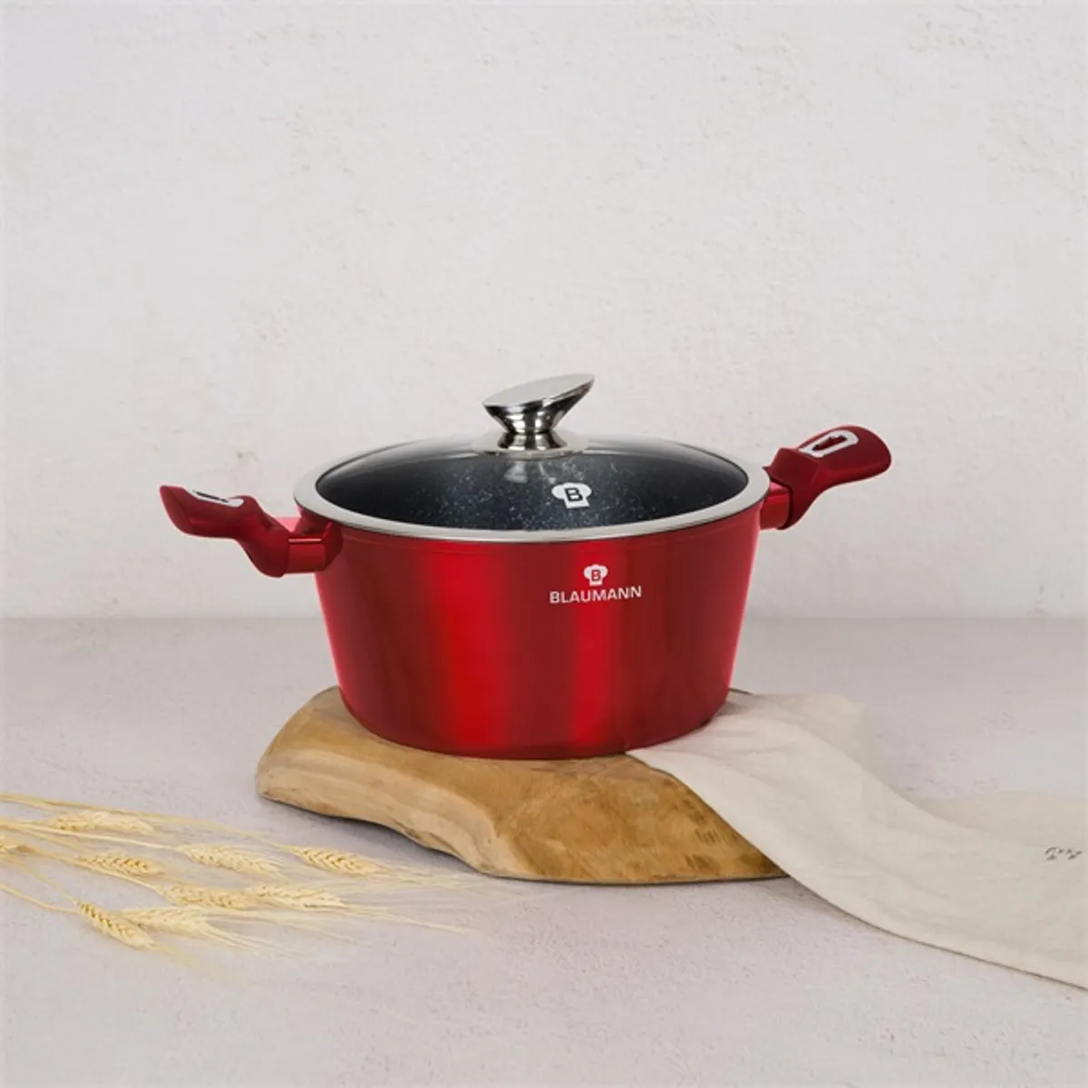 Blaumann BL-3986 burgundi kollekció 4,1 l 24 cm indukciós tapadásmentes alumínium lábas fedővel #6