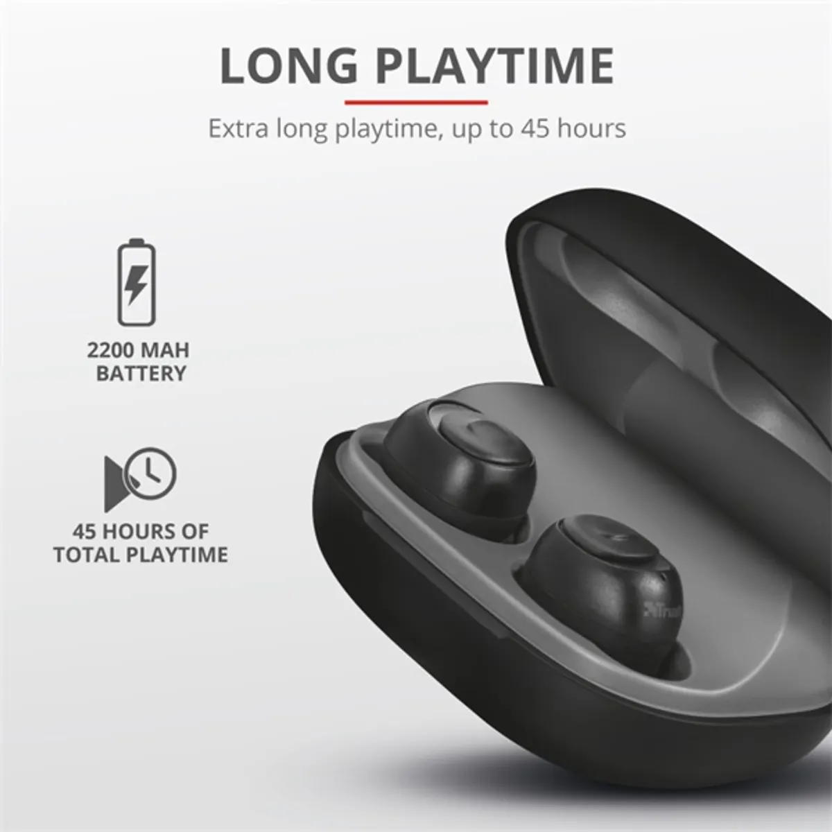 Trust 23256 Duet XP fülhallgató fekete Bluetooth IPX5 4 óra #4