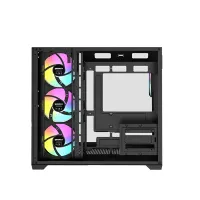 RAIDMAX I620TBF i620 fekete ATX acél műanyag edzett üveg 7 bővítőhely 3,5 belső hely 1 2,5 belső hely 2 tápegység van USB 3.0 fejhallgató csatlakozó mikrofon csatlakozó #5