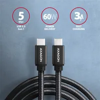 AXAGON BUCM3-CM20AB Speed USB-C adat- és töltőkábel 200 cm Csatlakozó 1 USB 3.2 C Csatlakozó 2 USB C Fekete Szerelt #2