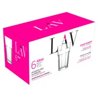 LAV LV-ARA263F Aras long drink pohár készlet 0,3 l átlátszó üveg koktélos