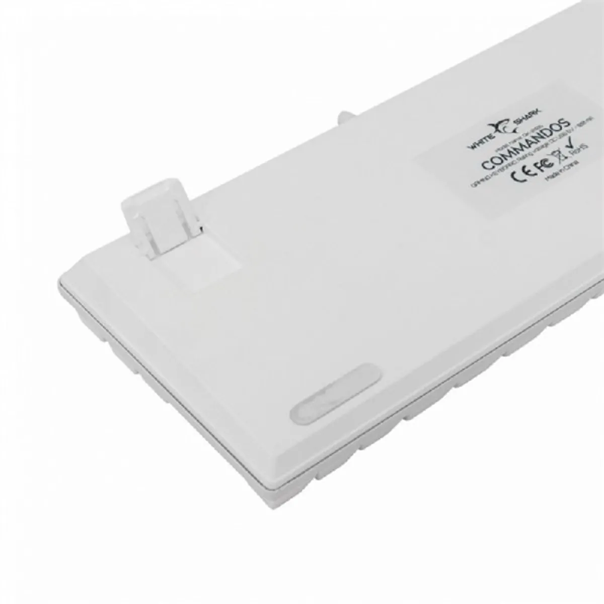 White Shark WS GK-2106W-BL-HU COMMANDOS fehér mechanikus magyar kiosztás kék kapcsoló RGB 88 gombos TKL USB hub kábel 150 cm #5