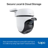 TP-LINK TAPO C510W Tapo C510W 3MP IP65 WiFi PTZ Mikrofon SD-kártyaolvasó Fehér #10