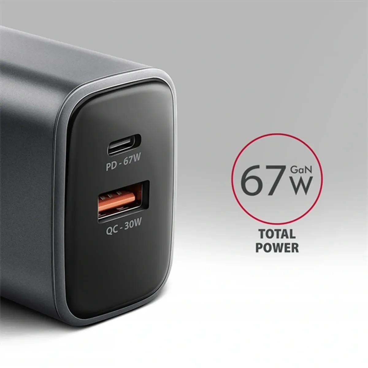 Axagon ACU-PQ67 GaN utazó fali töltő 2x USB-C USB-A 67W PD3.0 QC4 #2