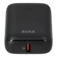 AVAX PB105B Mini 10000mAh Type-C PD 20W USB-A 22.5W fekete