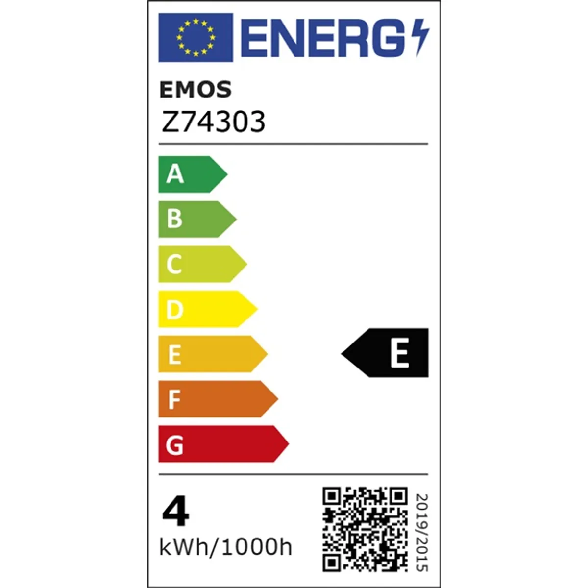 EMOS Z74303 Vintage G125 LED fényforrás Meleg fehér E27 4W 470 lm 230 V 360 fok CRI Ra80 Energiaosztály A #1
