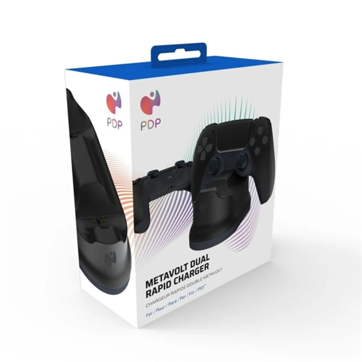 PDP 052-016-BK PlayStation 5 DualSense Metavolt Twin Rapid töltőállomás fekete csúszásgátlós #5