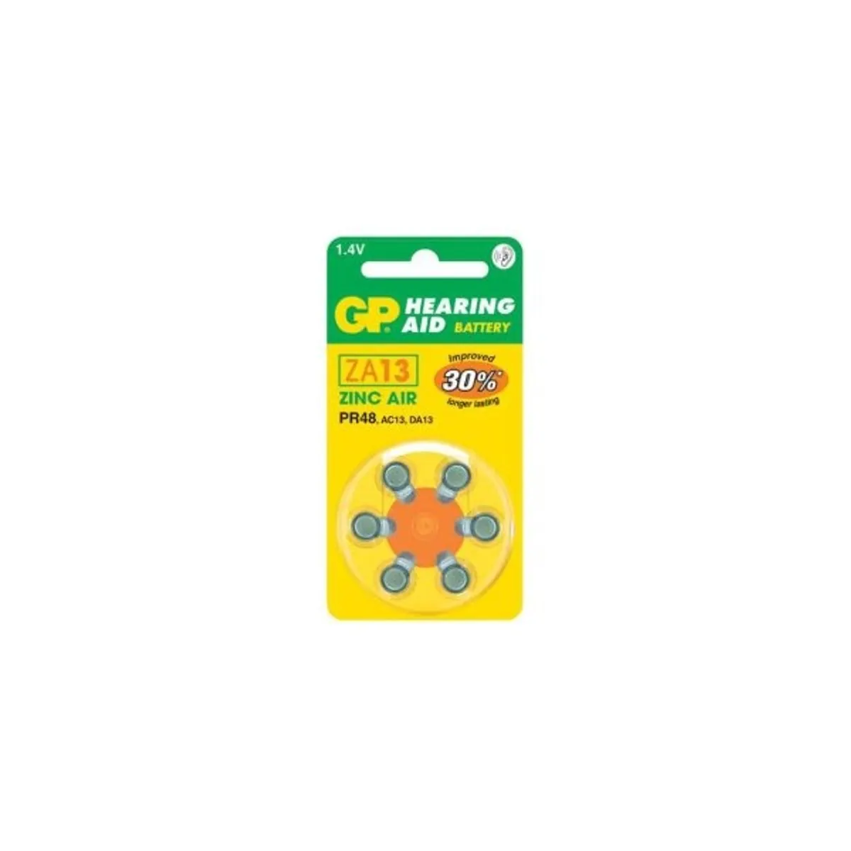 GP batteries B3513 ZA13 cink-levegő hallókészülék elem 6db #1