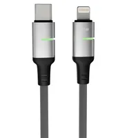AVAX_CB635 STEELY LED 100 cm 27W USB-C - Lightning fekete #5