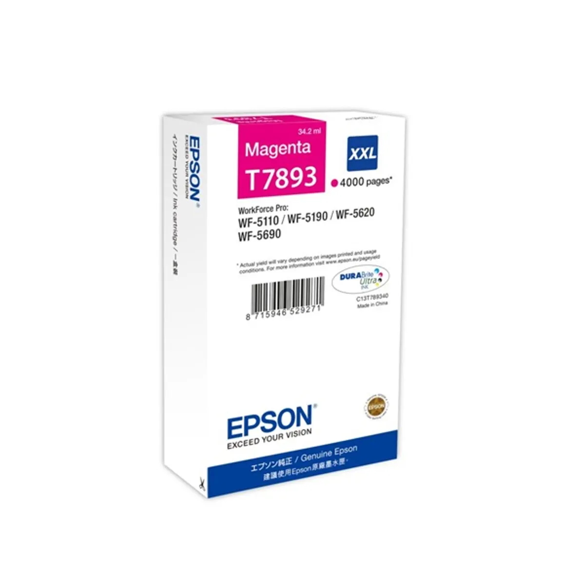 EPSON C13T789340 T7893 XXL tintapatron Magenta #2