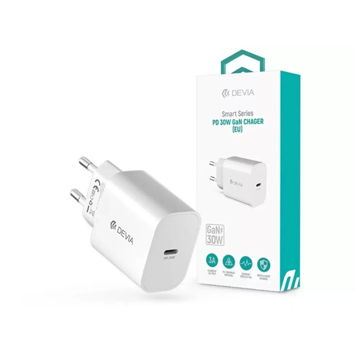 Devia ST399794 30 W type-C hálózati töltő fehér 110-220V usb-C univerzális gyorstöltés #1