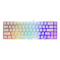 White Shark WS GK-2201W-HU Ronin 68 gombos kompakt magyar kiosztás Rainbow LED membrán kapcsoló USB 2.0 1.5 m kábel fehér #6