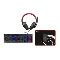 White Shark WS GC-4104HU Comanche 3 fekete USB 3200 dpi vezetékes numerikus billentyűzet egér fejhallgató egérpad