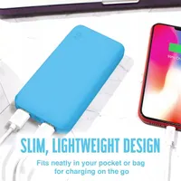 JUICE JU194716 ECO 3 Charge 10000mAh 2x USB-A, 1x USB-C kékeszöld Újrahasznosított műanyag #5