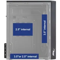 Akyga AK36BK micro atx ház fekete USB 3.0 előlapi fejhallgató csatlakozó mikrofon csatlakozó 3 belső meghajtóhely táp nélküli 3 ventillátor #8