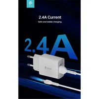 Devia ST364020 Smart 2xUSB töltő fehér 12W 100-240V Micro USB kábel 1 m #4