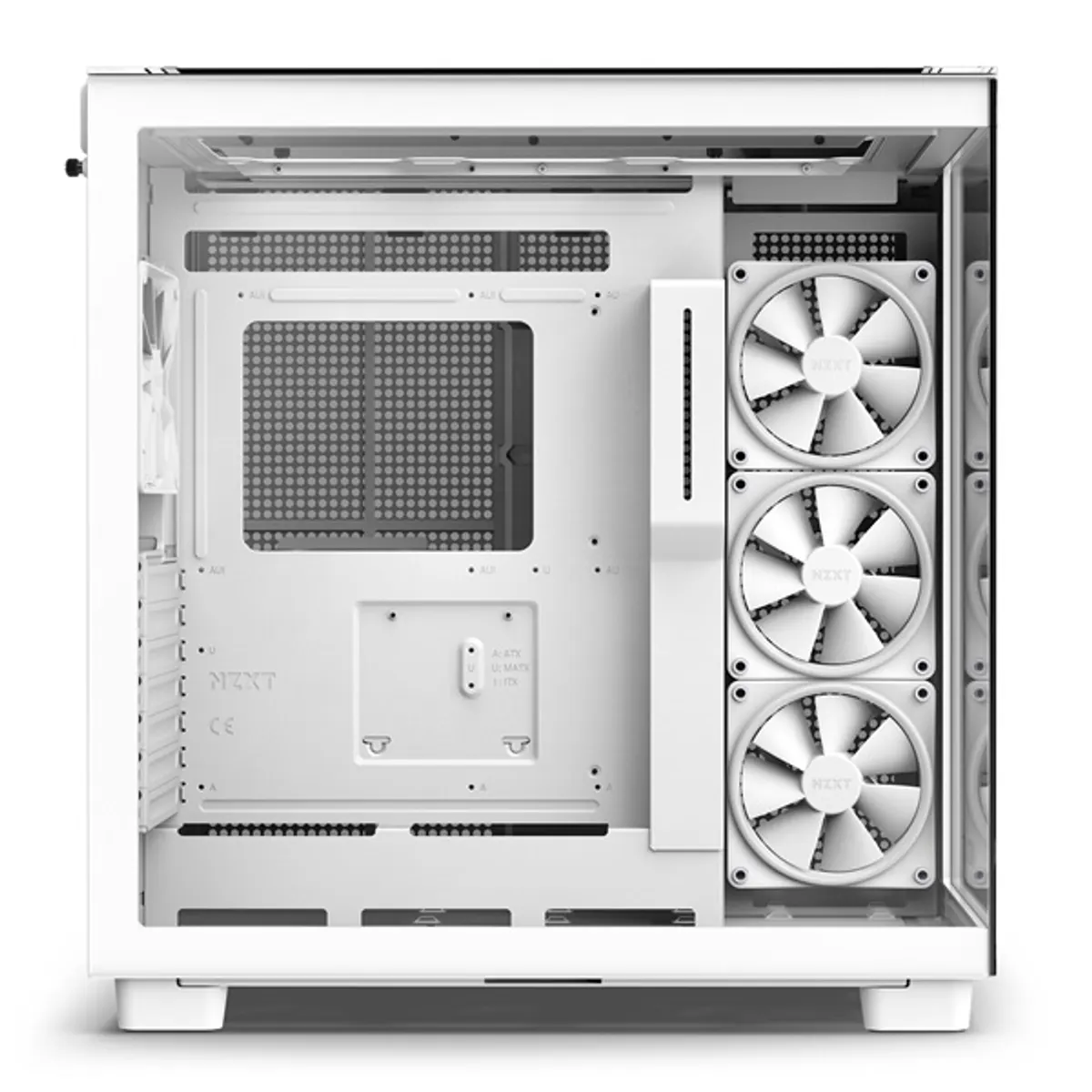 NZXT CM-H91EW-01 H9 Elite edzett üveg fehér ATX 10 ventilátorhely USB 3.0 fejhallgató csatlakozó 2x3,5" belső hely 6x2,5" belső hely #3