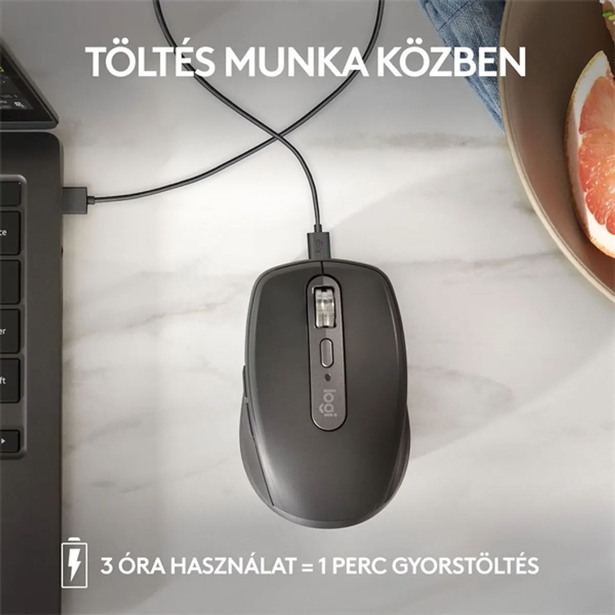 Logitech 910-006931 MX Anywhere 3S rózsaszín 8000 DPI Bluetooth és RF USB-C #8