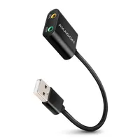 AXAGON ADA-12 USB külső hangkártya 2-csatornás, 3,5mm analóg kimenet és 3,5mm mikrofon bemenet, 44;48 kHz