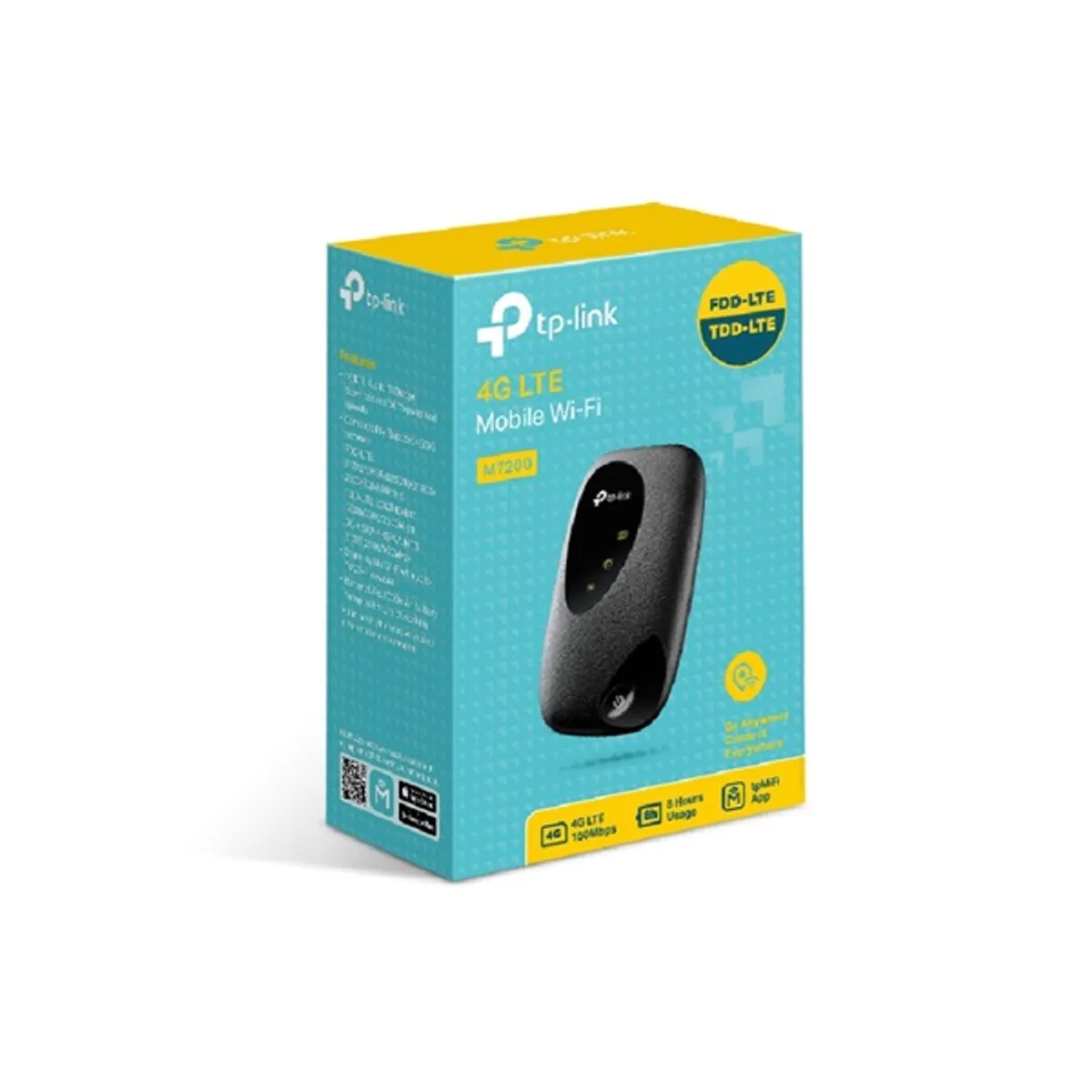 TP-LINK M7200 Mobil Wi-Fi 4G LTE; 2000mAh; 8 óra üzemidő; max 10 eszköz; SIM foglalat; micro USB #4