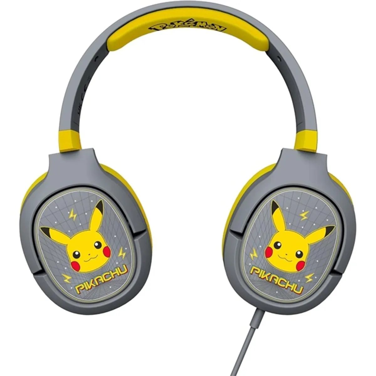 OTL PK0862 Pokémon Pikachu PRO G1 vezetékes fejhallgató 50 mm balos mikrofon szürke-sárga 3,5 mm jack #5
