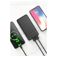 MAXLIFE TF-0022 Power Bank 10 000 mAh 5 V 2 A, 2x USB-A, USB-C és Micro USB bemenet, fekete #9