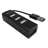 SBOX H-204 H-204 USB hub 4 port USB 2.0 fekete táp nélküli