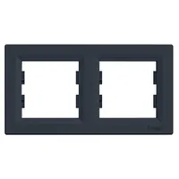 Schneider EPH5800271 ASFORA vízszintes antracit kettes keret ABS 154 mm 83 mm 9 mm IP20