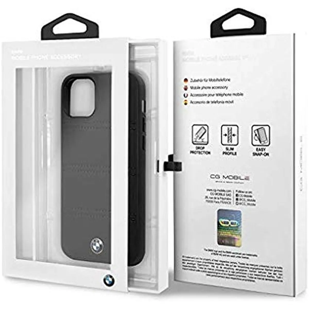 BMW BMHCN65PELBK vízszintesen csíkozott kemény tok fekete iPhone 11 Pro Max 6,5" #5
