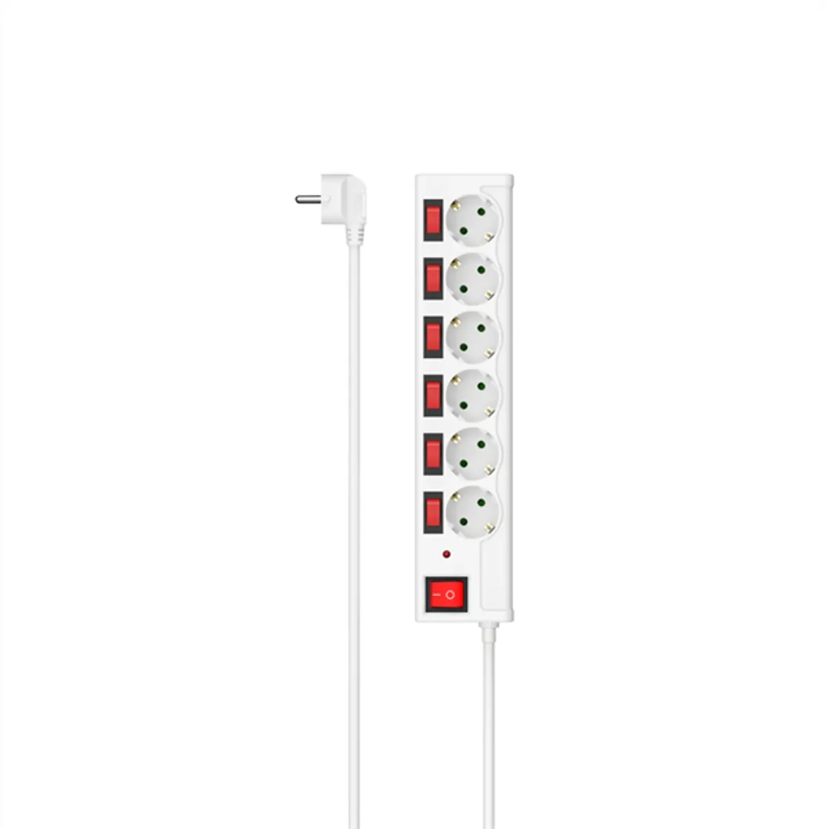Hama 00223157 hálózati elosztó 6 csatlakozós kapcsolóval 140 cm fehér #1