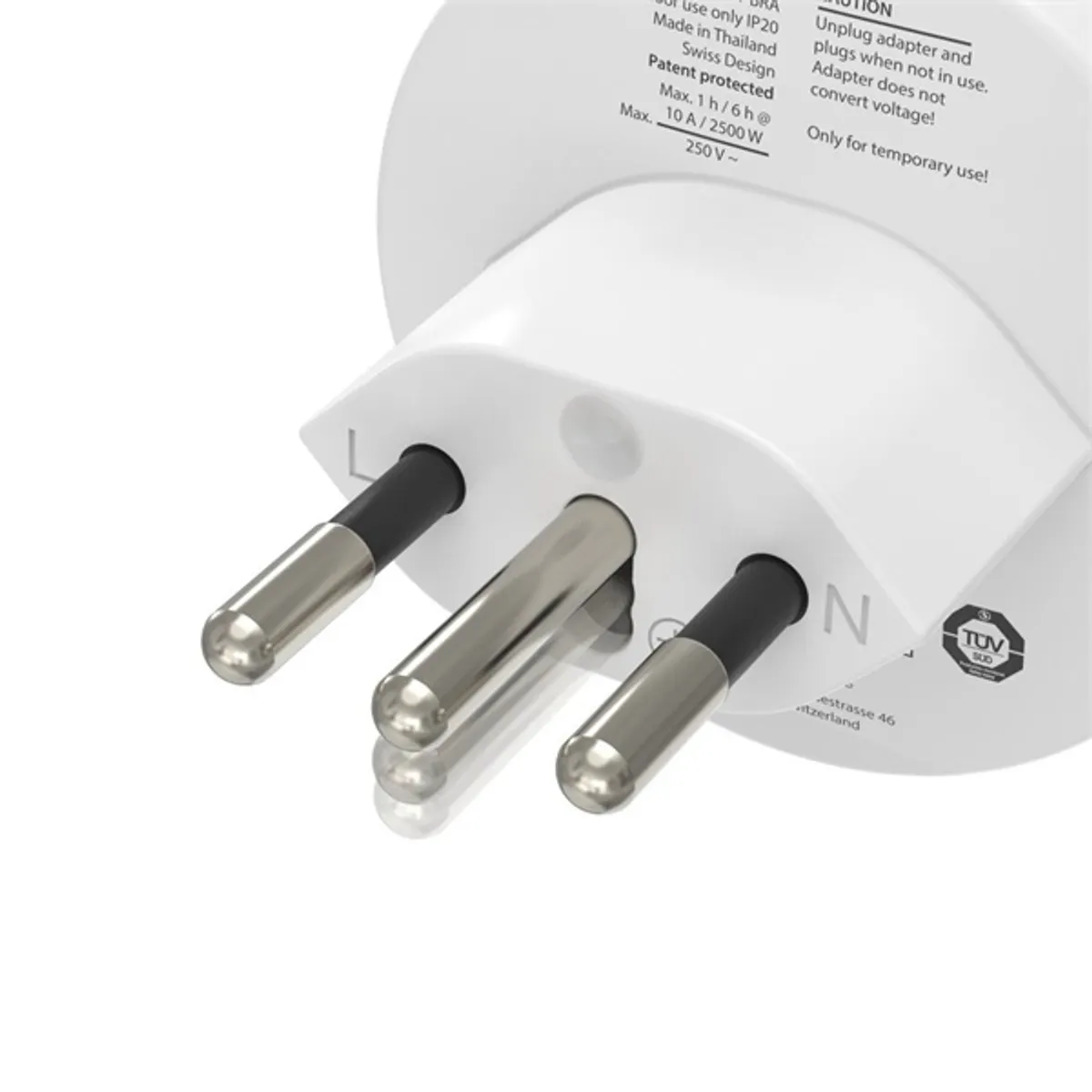 Hama 00223484 utazóadapter fehér 100-250V 10A J,N,L konnektorokhoz #3