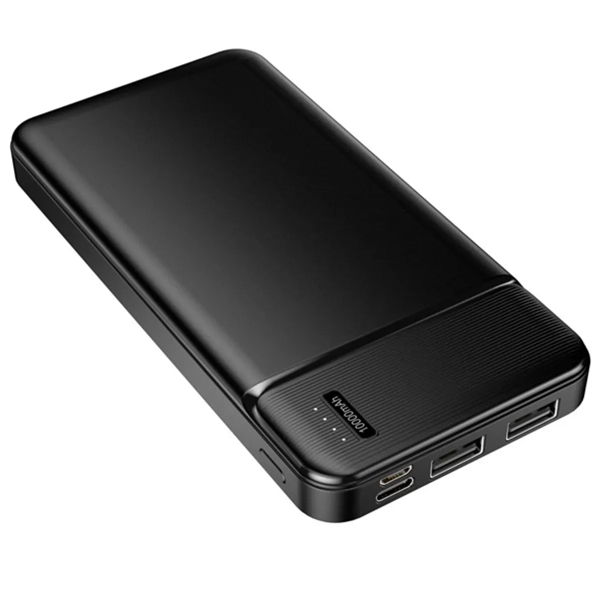 MAXLIFE TF-0022 Power Bank 10 000 mAh 5 V 2 A, 2x USB-A, USB-C és Micro USB bemenet, fekete #4