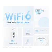 TP-LINK DECO X10-2-PACK Deco X10 AX1500 Kétsávos 2× Gigabit LAN #2