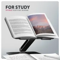 AXAGON STND-LQB állvány 10" - 17.3" laptop és táblagép, csúszásmentes alumínium, 205 mm magasság, dőlésszög 0-180 fok, összecsukható, fekete #6