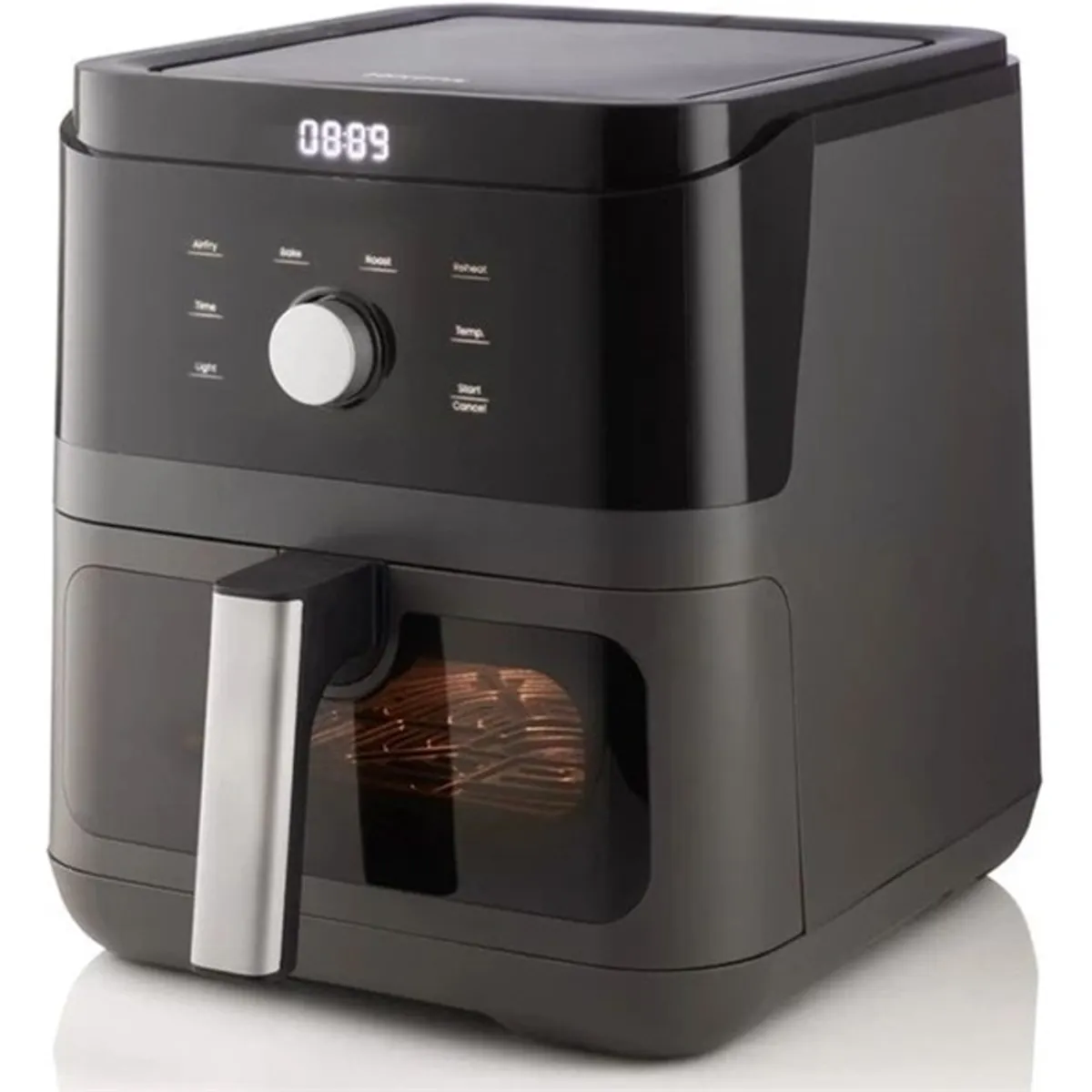 Hisense 744031 HAF1800D fekete 5,7 L 1850 W 33,5 cm x 30,4 cm x 38,2 cm kivehető edény időzítő ellenőrzőablak #2