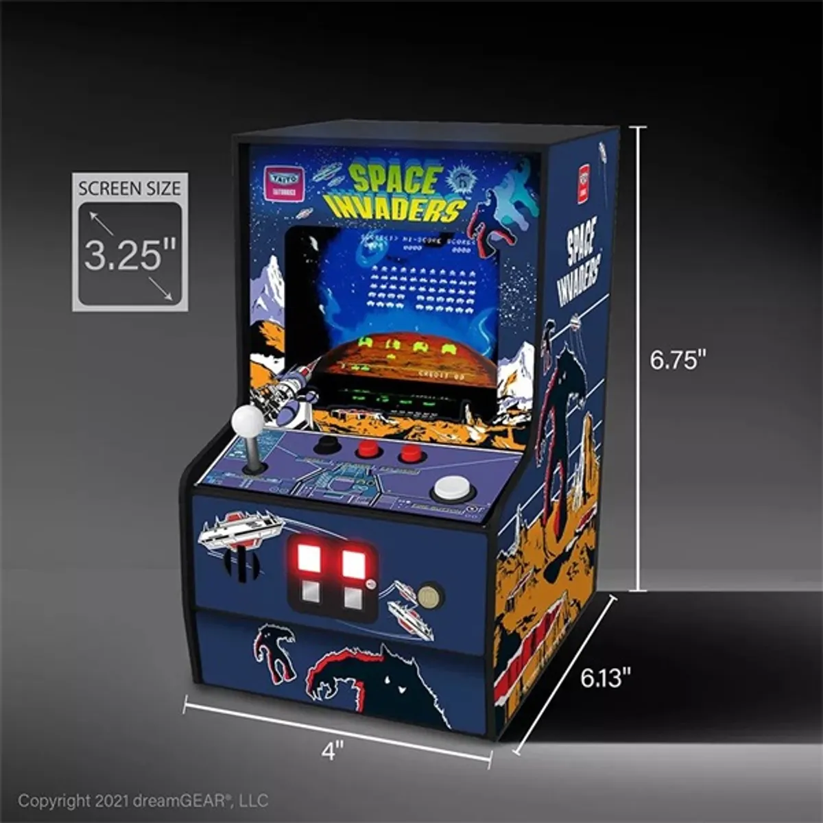 MY ARCADE DGUNL-3279 Space Invaders Micro Player 6.75" hordozható kézikonzol #6