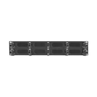 LANBERG AK-1204-B kábelrendező panel 19" 2U fekete fésűs átvezetővel 10 gyűrű