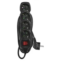 EMOS PC1425R kapcsolós hosszabbító 5 m 4 aljzat fekete 1,5 mm2