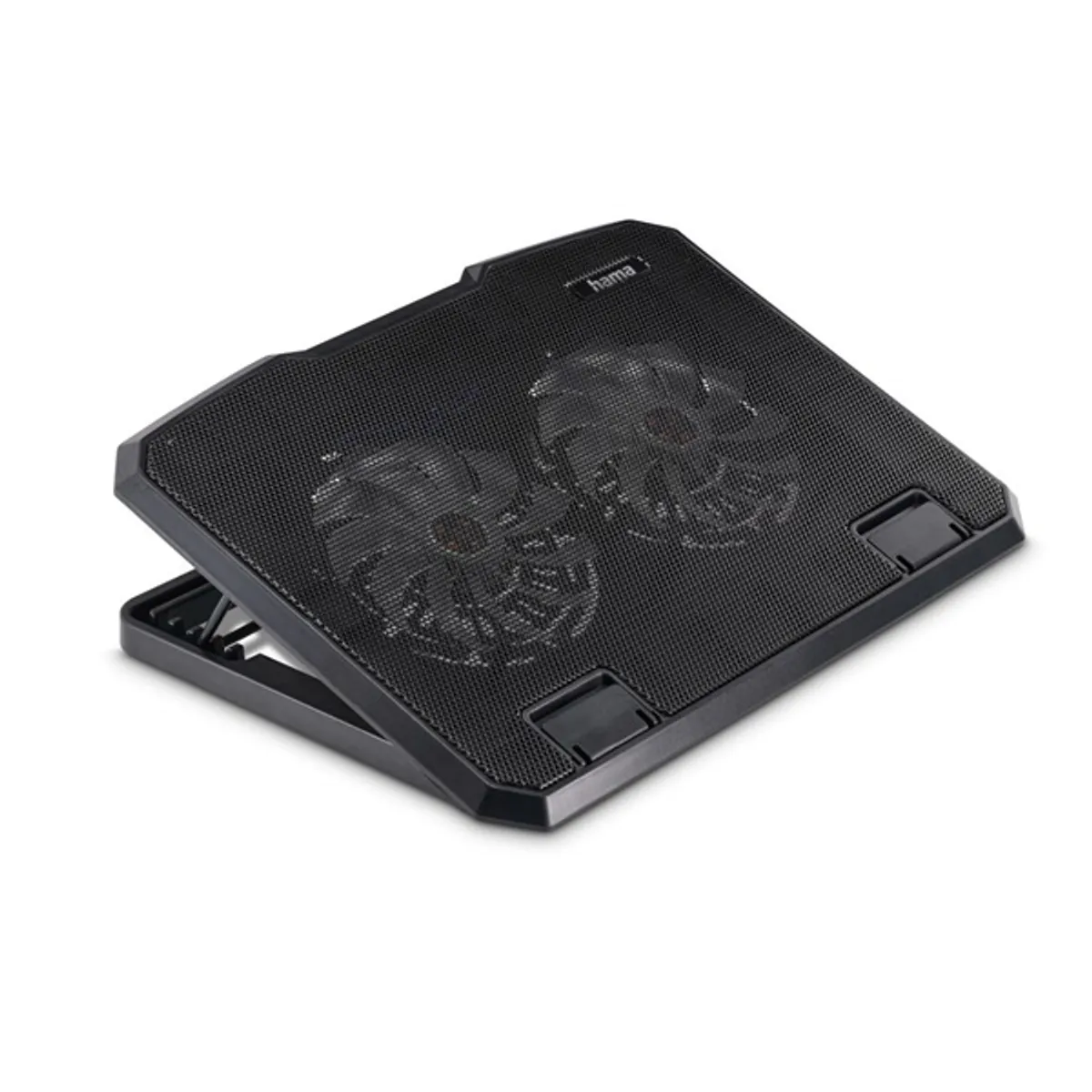 HAMA 00126806 Black Metal Notebook hűtőpad 2 db ventilátor, fekete, 15.6", USB-n működtethető, kék LED, dönthető #2