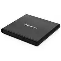 Verbatim 53504 külső slimline dvd-író fekete usb 2.0 tálcás cd írás 24x dvd írás 8x cd olvasás dvd olvasás