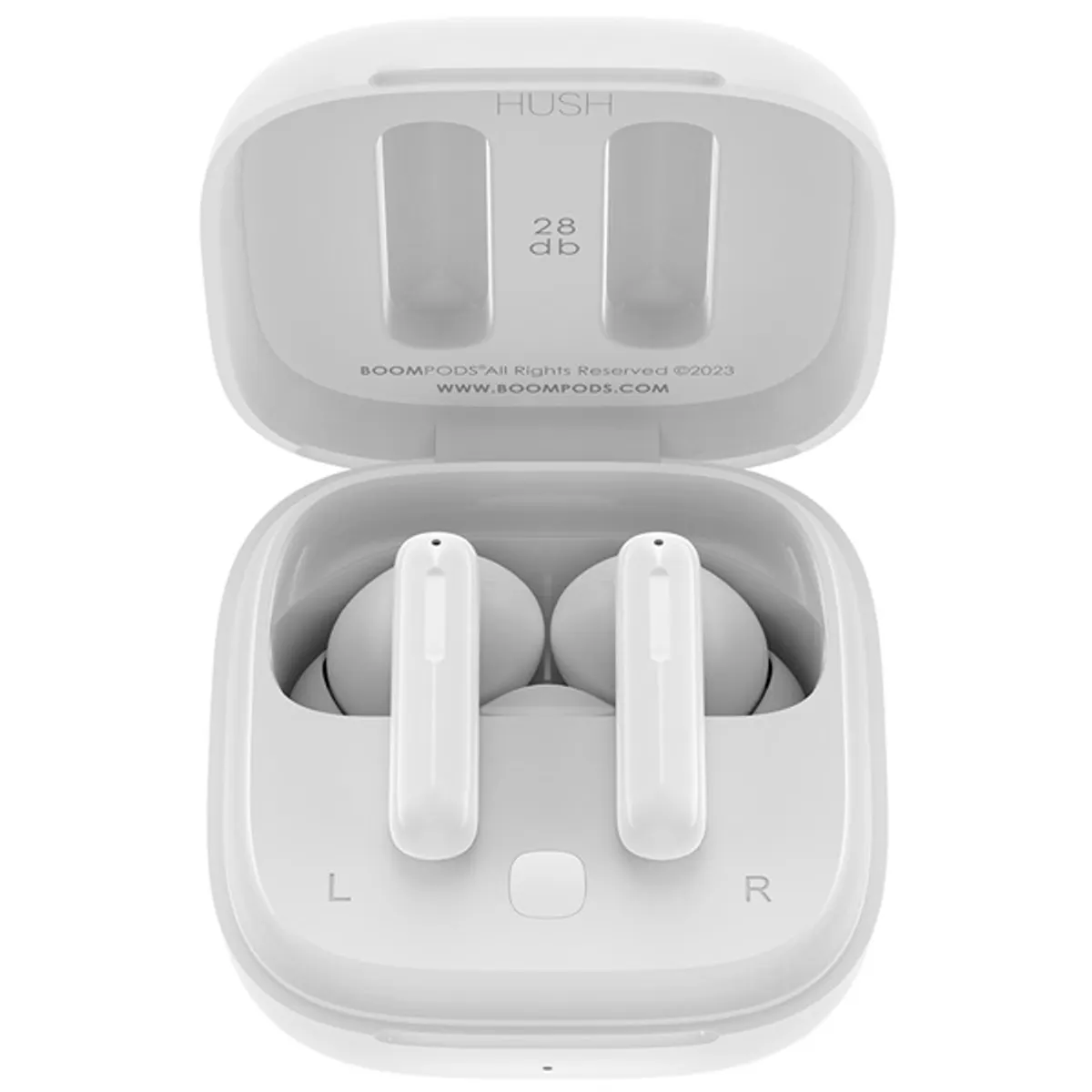 Boompods HUAWHT Bassline Hush ANC 10 mm Bluetooth USB-C fehér IPX4 7 óra #1
