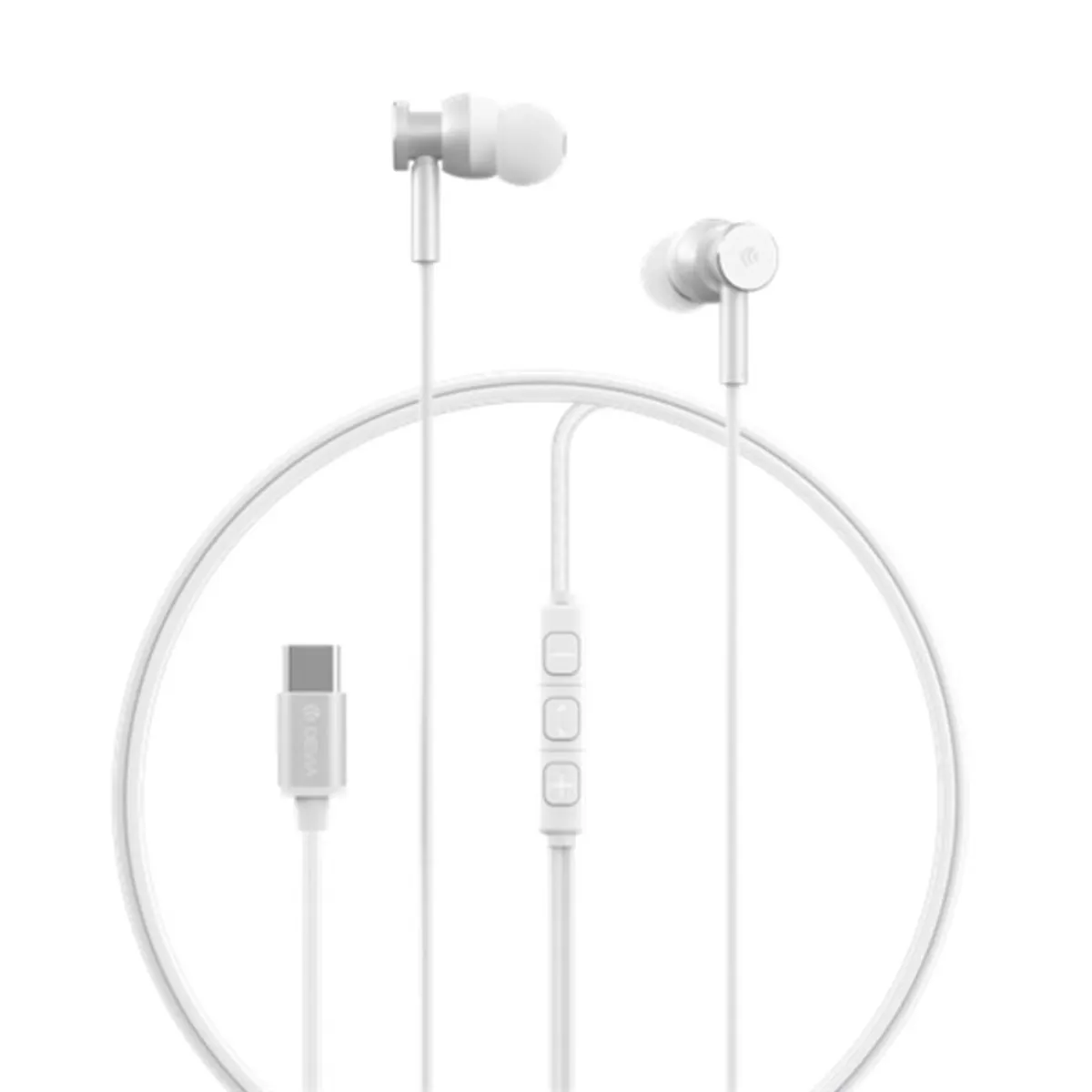 Devia ST108783 Smart Series M1 Metal 2.0 fülhallgató Type-C ezüst zajszűrős #2