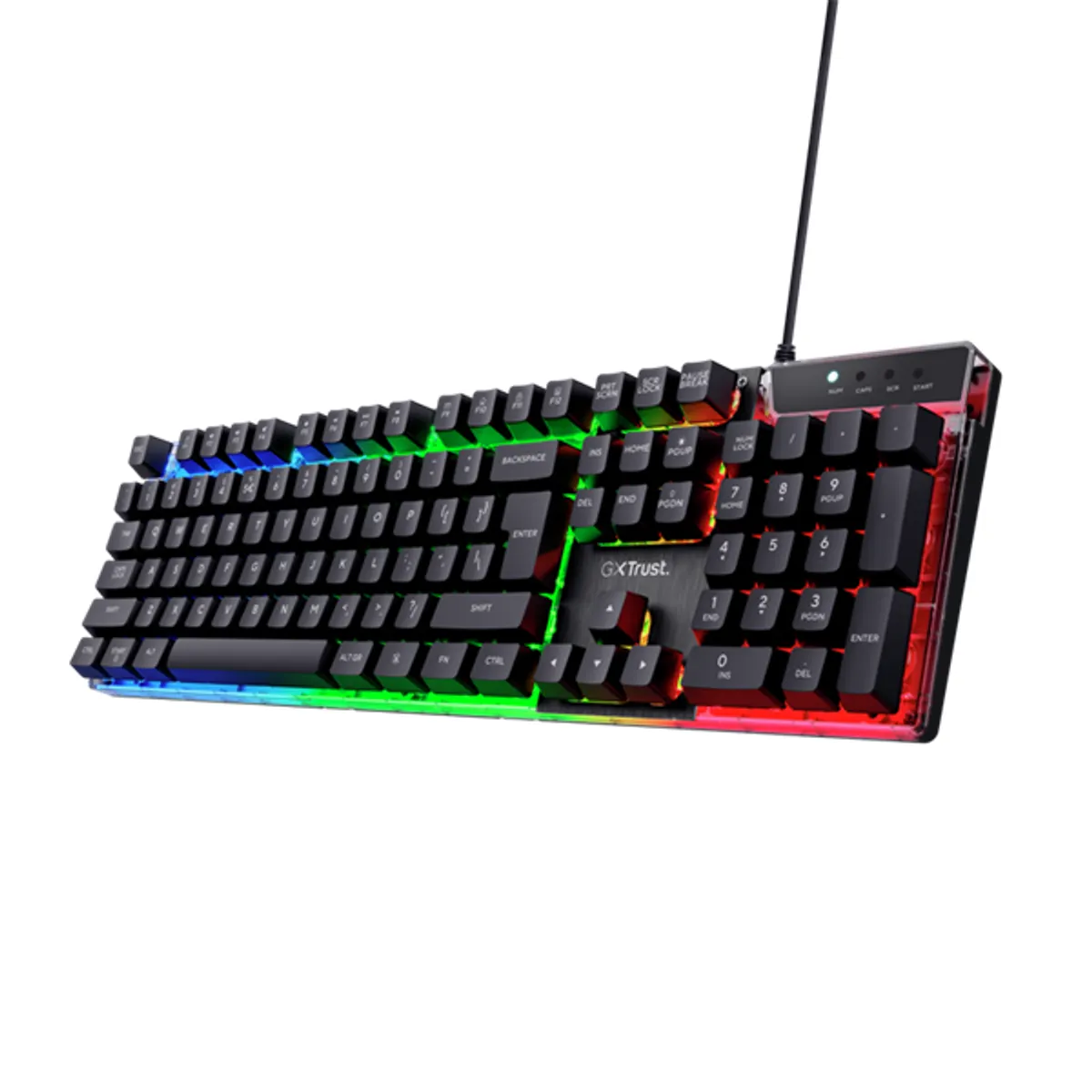 Trust 25458 GXT 835 Azor vezetékes gamer billentyűzet USB RGB numerikus 180 cm fekete #1