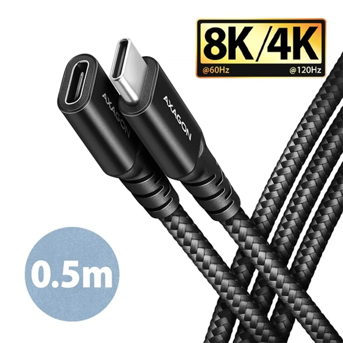 AXAGON BUCM32-CF05AB SPEED USB-C hosszabbító adatkábel fekete 0,5 m #1