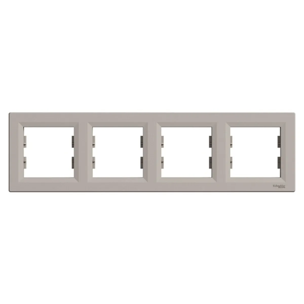 Schneider EPH5800469 Asfora négyes keret vízszintes bronz ABS 296x83x9 mm IP20 #1